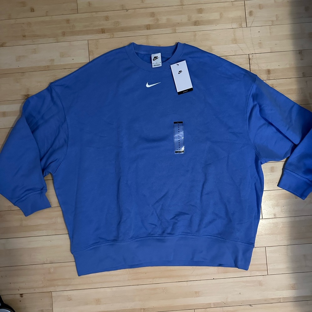 Nike Blue Crew Neck Sweater, NWT & oversized!